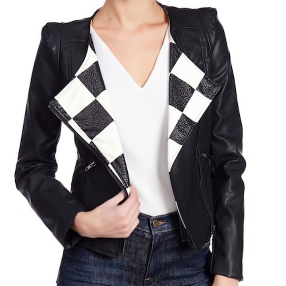 TOV Holy Jackets & Blazers - Tov Black Faux Leather Moto Jacket New